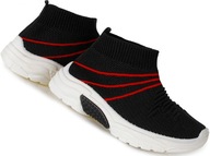 Elastické čierne adidas tenisky ponožka 27