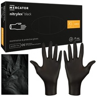 Nitrilové rukavice bez púdru Mercator Medical Black čierne