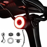 MOCNA JASNA LAMPKA ROWEROWA TYLNA POD SIODEŁKO 7 KOLORÓW BATERIA 300mAh