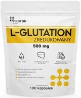 PROTON L-glutation zredukowany 98%+ PURE 500mg 100 kaps detoks oczyszczanie