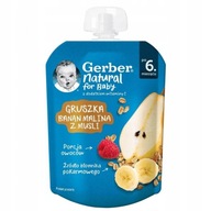 Gerber Gruszka banan malina z musli po 6. m-cu 80g