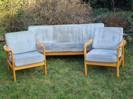 8. Knoll - Rozkładana kanapa i 2 fotele - duński design