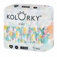 Pieluszki Kolorky Day MAZIAJKI S 3-6 kg 25 szt EKO - miękkie, bezpieczne