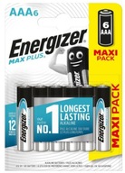 6x Bateria alkaliczna Energizer AAA MAX PLUS R3 cienkie paluszki