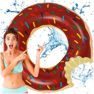 KOŁO DO PŁYWANIA DMUCHANE PLAŻOWE NA BASEN PLAŻE KÓŁKO 120 CM DONUT PĄCZEK