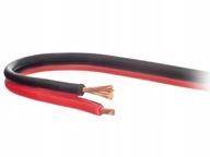 Przewód kabel głośnikowy SMYp 2x0,75 czarno-czerwony miedź CU