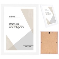 Ramka na zdjęcia 15x21 ramki biała foto MDF A5 CADRO