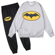 Súprava pre staršie dieťa:bluza s kapucňou a nohavice s potlačou Batmana