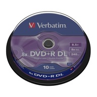VERBATIM DVD+R DL 8,5 GB 8X DVOJVRSTVOVÁ TORTA*10 43