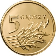 POLSKA, 5GR. 2009, MENNICZE Z WORECZKA, 5 GROSZY