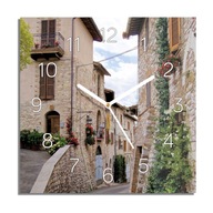 Ulica kopec Assisi sklenené hodiny biele číslice 30x30