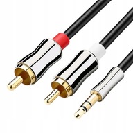 KABEL MINI JACK 2x RCA CHINCH STEREO GOLD HQ 3M