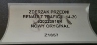 front bumper RENAULT TRAFIC III 14-20 new original 620223916R