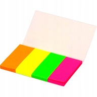 Zakładki karteczki samoprzylepne 20x50mm neonowe mix 4 kolory indeksujące