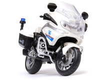 Motorka s policajným pohonom - svetlo zvuk biela