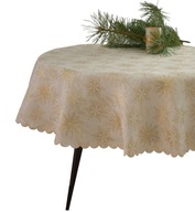 ABROSZ FOLTÁLLÓ OVÁLIS ARANY 120X210 CM CSILLAG MINTÁS KARÁCSONYI OVÁLIS