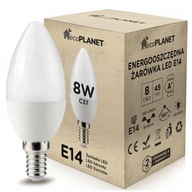 Żarówka LED E14 świeczka 8W 700lm BARWY ecoPLANET