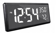 LED hodiny JVD DH308.3 Teplomer Hvlhkomer Veľké číslice 11 cm čierna