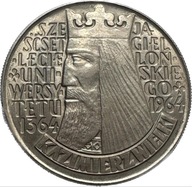 Moneta 10 zł złotych Kazimierz Wielki 1964 r wklęsły, piękna