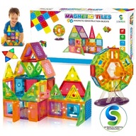 VEĽKÉ 3D MAGNETICKÉ KONŠTRUKČNÉ KOCKY MAGNETICKÉ TILES 70 + nálepka