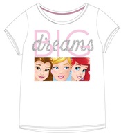 T-Shirt Koszulka Księżniczki Disney 104 Biała