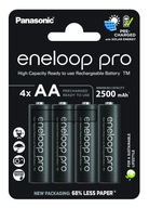 4X AKUMULATORKI PANASONIC ENELOOP PRO R6/AA 4BL 2500 mAh BK-3HCDE/4CP