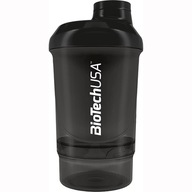 BioTech USA Shaker Wave+ Nano Black-smoked šejker 300 ml + 150 ml