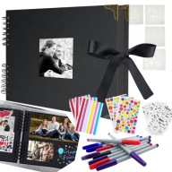 SCRAPBOOK DÍSZÍTŐ ALBUM A4 KREATÍV FOTÓ RAGASZTHATÓ KIEGÉSZÍTŐK