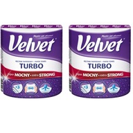 2x Papierová utierka Velvet Gigarolka Turbo biela Extra Strong