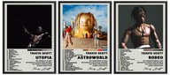 Travis Scott Sada 3 obrázkov s albumami Astroworld Utopia Rodeo Travis