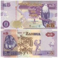 ZAMBIA 5 KWACHA 2020 P-57 UNC