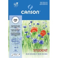 BLOK DO AKWARELI STUDENT 30X40 250G 10ARK FAKTUROWANY 200005507 CANSON