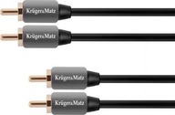 Kabel Kruger&Matz RCA (Cinch) x2 RCA (Cinch) x2 0.5m szary (KM0303)