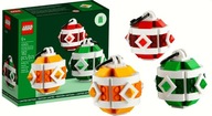 LEGO Zawieszki Choinkowe Bombki na Choinkę 40604 Zestaw świątecznych ozdób