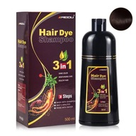 Použite prírodné čierne farby Instant Coloring šampón 3 v 1 farebný šampón