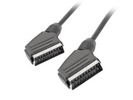 Kabel Lanberg CA-EUEU-10CC-0018-BK SCART M - SCART M; 1,8m; kolor czarny