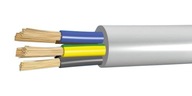 Przewód warsztatowy H05VV-F (OWY żo) 5x2,5 biały krążek 100m