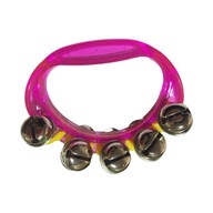 Rázó Csörgő Kézicsengő Tamburin Zenei Ritmus Hangszer Rózsaszín