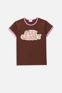 Dievčenské tričko 152 Hnedé tričko pre dievčatá Coccodrillo WC4
