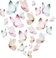 Detské samolepky Set Pastelové motýliky