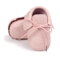 Buty buciki niechodki niemowlęce dla dziewczynki RÓŻOWE 62-68 0-6m 16 17