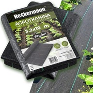 AGROTKANINA ANTYCHWASTOWA AGROWŁÓKNINA CZARNA MATA UV 3% 3,2x10m 90g /m2