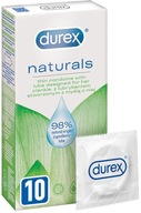 DUREX Naturals Vlhčené Tenké kondómy s prírodným gélom 10 ks