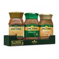 Kawa rozpuszczalna Jacobs Cronat Gold, Kronung, Crema zestaw 3x 200g