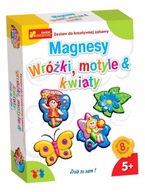 GIPSOWE MAGNESY WRÓŻKI MOTYLE I KWIATY