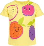 Bluzka T-shirt dla dziewczynki Bawełna 116 żółty Owoce Cytrusy Endo