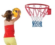 Hrubá basketbalová obruč so sieťkou na ihrisko