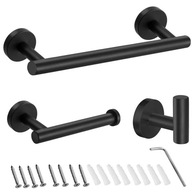 Bathroom Wall Holder Set Toilet Paper Towel Rack Kit Stainless Steel Towel