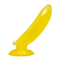 DILDO Z PRZYSSAWKĄ O KSZTAŁCIE BANANA ŻÓŁTE 17 CM