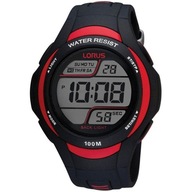Lorus zegarek męski cyfrowy elektroniczny 100m wodoszczelny czarny R2307EX9